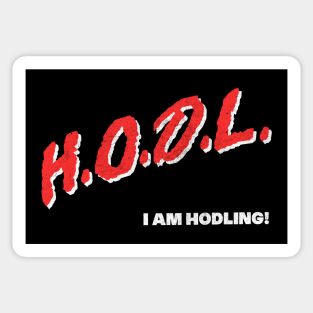 HODL / I Am Holding -  Bitcoin Retro Design Sticker